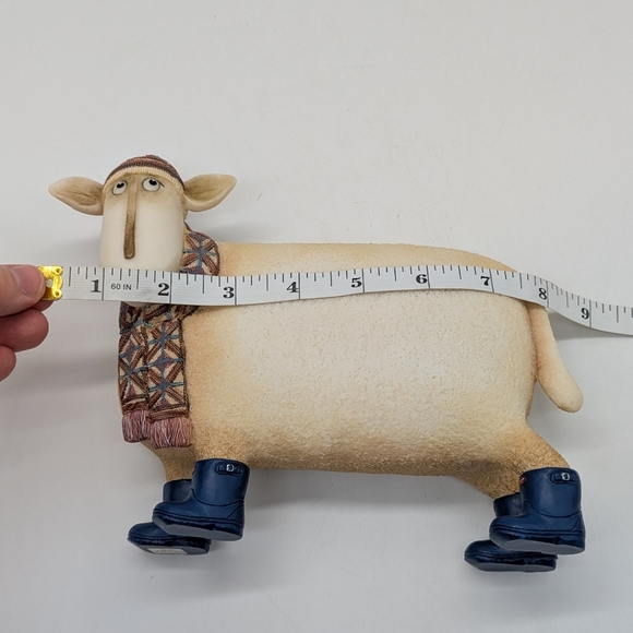 Vintage Enesco Jock Ewe And Me Resin Winter Hat & Scarf Sheep Figure - Picture 9 of 10